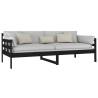 Day Bed Black Solid Wood Pine 90x200 cm - Stylish & Multifunctional