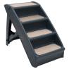 Folding 4-Step Dog Stairs - Dark Grey | Hipomarket