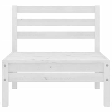 Garden 2-Seater Sofa - White Solid Pinewood | HipoMarket