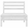 Garden 2-Seater Sofa - White Solid Pinewood | HipoMarket