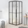 Shower Cabin Half Frosted ESG 90x70x180 cm Black Size 90 x 70 x 180 cm Model half frosted 