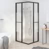 Shower Cabin Half Frosted ESG 90x70x180 cm Black | Hipomarket