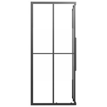 Shower Cabin Half Frosted ESG 90x70x180 cm Black | Hipomarket