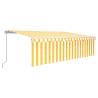 Manual Retractable Awning 5x3m Yellow & White | Hipomarket