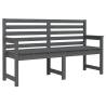 Garden Bench Grey - Solid Pine Wood 159.5x48x91.5 cm