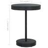 Stylish Black Poly Rattan Garden Table - 75.5x106 cm