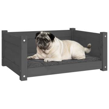 Comfortable Grey Dog Bed | Solid Pine Wood & Timeless Design