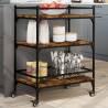 Kitchen Trolley Smoked Oak - Stylish Storage Solution