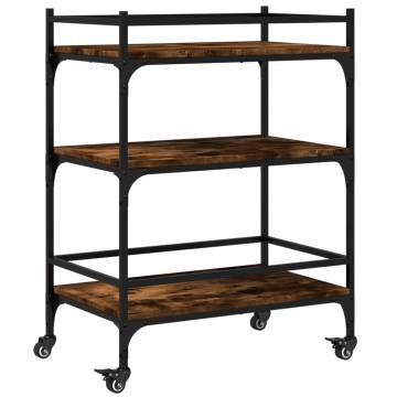 Kitchen Trolley Smoked Oak - Stylish Storage Solution