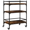 Kitchen Trolley Smoked Oak - Stylish Storage Solution