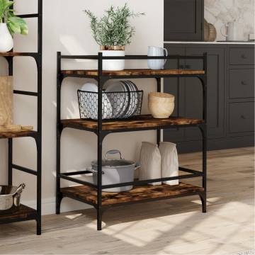 Kitchen Trolley Smoked Oak - Stylish Storage Solution