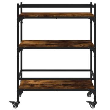 Kitchen Trolley Smoked Oak - Stylish Storage Solution