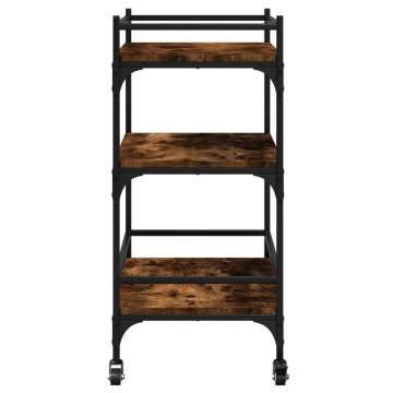 Kitchen Trolley Smoked Oak - Stylish Storage Solution