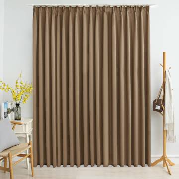 Taupe Blackout Curtain with Hooks - 290x245 cm | HipoMarket