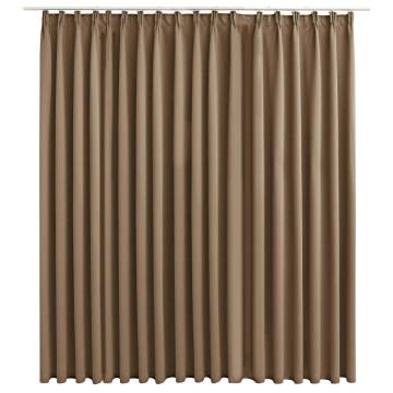 Taupe Blackout Curtain with Hooks - 290x245 cm | HipoMarket