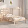 Bed Frame Solid Wood 90X190 cm Single Colour natural Size 90 x 190 cm 