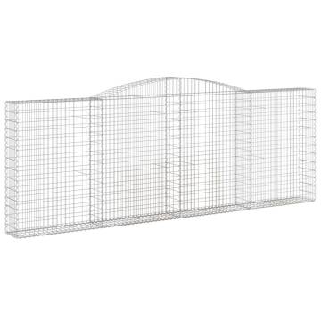 Arched Gabion Baskets - 10 pcs Galvanised Iron | Hipo Market