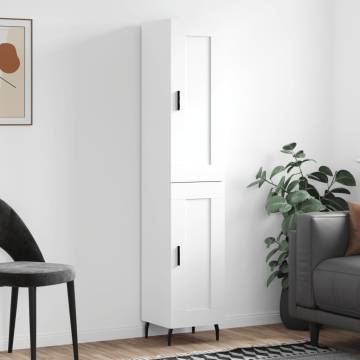 Stylish Highboard White 34.5x34x180 cm - Durable & Elegant