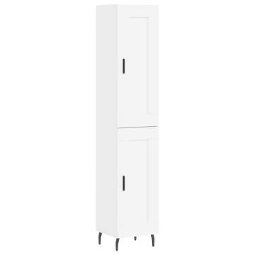 Stylish Highboard White 34.5x34x180 cm - Durable & Elegant