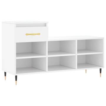 Shoe Cabinet White 102x36x60 cm | Elegant Storage Solution