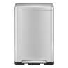 EKO Pedal Bin X-Cube 45L - Stylish Matte Silver Trash Can