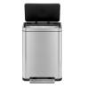 EKO Pedal Bin X-Cube 45L - Stylish Matte Silver Trash Can