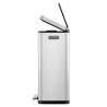 EKO Pedal Bin X-Cube 45L - Stylish Matte Silver Trash Can