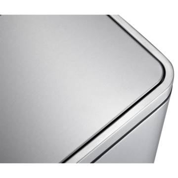 EKO Pedal Bin X-Cube 45L - Stylish Matte Silver Trash Can