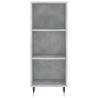 Stylish Highboard in Concrete Grey - 34.5x34x180 cm