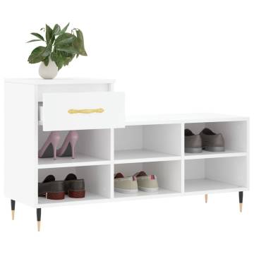 Shoe Cabinet White 102x36x60 cm | Elegant Storage Solution