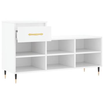 Shoe Cabinet White 102x36x60 cm | Elegant Storage Solution