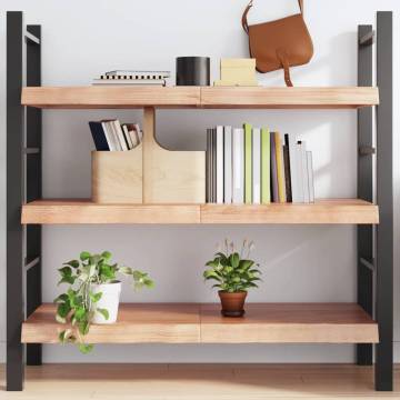 Light Brown Wall Shelf - Solid Oak Wood 120x50 cm | HipoMarket