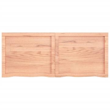 Light Brown Wall Shelf - Solid Oak Wood 120x50 cm | HipoMarket