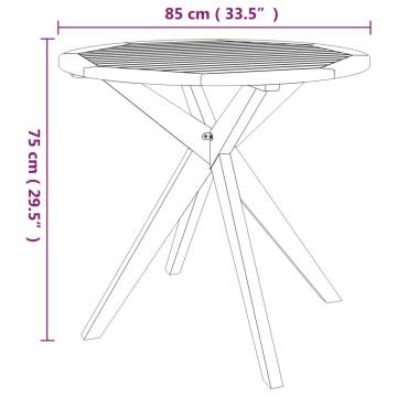 Garden Table 85x85 cm - Solid Wood Acacia | HipoMarket UK