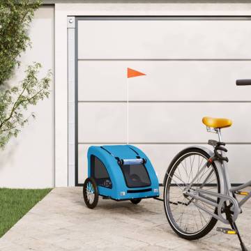 Pet Bike Trailer - Blue Oxford Fabric & Iron | HipoMarket