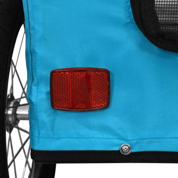 Pet Bike Trailer - Blue Oxford Fabric & Iron | HipoMarket