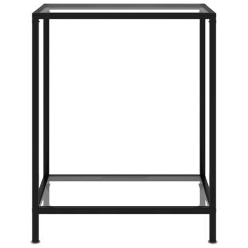 Stylish Transparent Console Table - 60x35x75 cm Tempered Glass