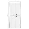 Frosted ESG Shower Door 101x190 cm - Stylish & Functional