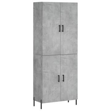 Stylish Highboard Concrete Grey - 69.5x34x180 cm | Hipomarket