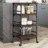 Kitchen Trolley Brown Oak - Stylish Storage Solution - HipoMarket