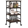 Kitchen Trolley Brown Oak - Stylish Storage Solution - HipoMarket