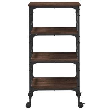 Kitchen Trolley Brown Oak - Stylish Storage Solution - HipoMarket