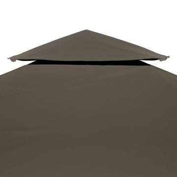 2-Tier Gazebo Top Cover 310 g/m² 3x3 m Taupe | HipoMarket