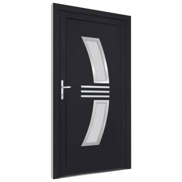 Front Door Anthracite 108x208 cm PVC - Durable & Secure