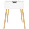 High Gloss White Bedside Cabinets - 2pcs - Modern Design