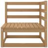 Garden Corner Sofas 2 pcs - Honey Brown Solid Pine Wood