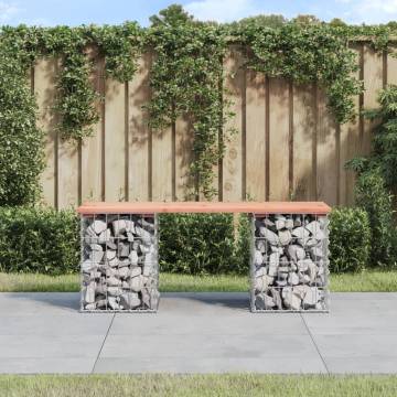 Garden Bench Gabion Design | Solid Wood Douglas | Hipo Market