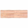 Live Edge Solid Oak Table Top - Light Brown 200x60cm