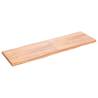 Live Edge Solid Oak Table Top - Light Brown 200x60cm