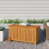 Garden Storage Box with Wheels 113x50x58 cm Solid Wood Acacia Size 113 x 50 x 58 cm 